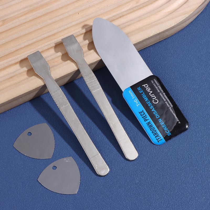 Phone Opening Tool - ใหม่ # ชุดเครื่องมือซ่อมหน้าจอโค้งสแตนเลส 5 in 1