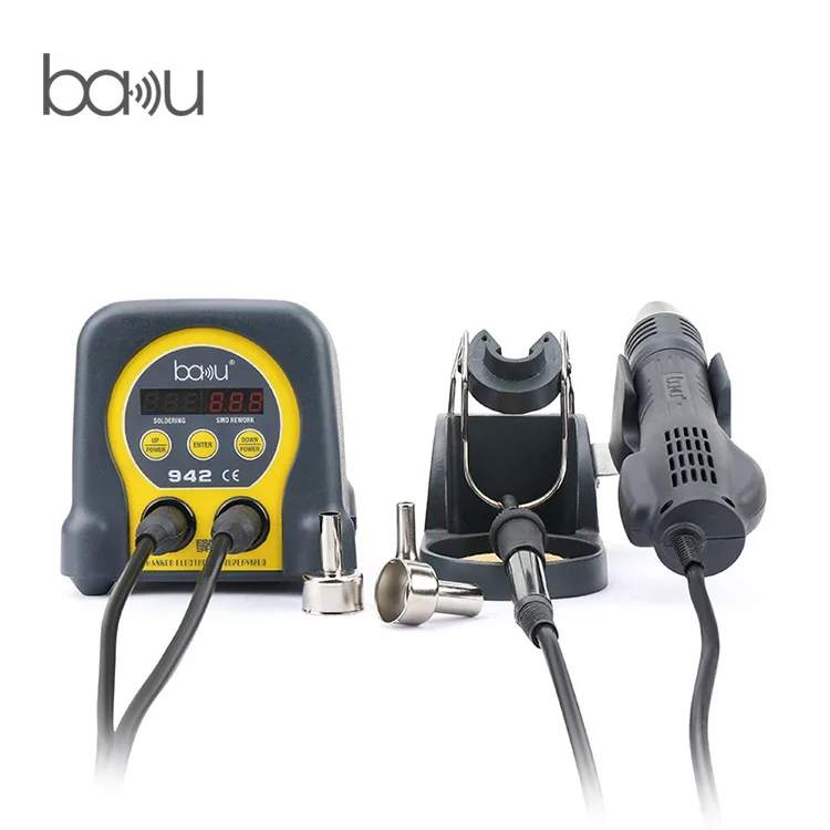 Electronics Repair In Usa - เครื่องบัดกรีลมร้อนขนาดเล็ก BAKU Ba-942 สำหรับซ่อมโทรศัพท์มือถือ อุปกรณ์เชื่อมบัดกรีอิเล็กทรอนิกส์ ลดราคาพิเศษ