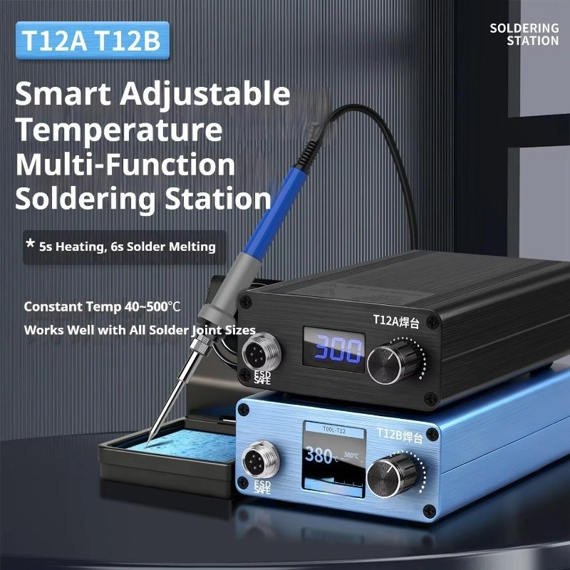 Electronics Repair In Usa - T12A สถานีบัดกรีอิเล็กทรอนิกส์ระดับอุตสาหกรรมกำลังสูง พร้อมระบบระบายความร้อน ความเร็วในการบัดกรีสูง
